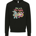 Easter Rabbit vs Santa Claus Funny Bunny Egg Kids Sweatshirt Jumper Black