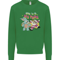 Easter Rabbit vs Santa Claus Funny Bunny Egg Kids Sweatshirt Jumper Irish Green