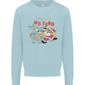 Easter Rabbit vs Santa Claus Funny Bunny Egg Kids Sweatshirt Jumper Light Blue