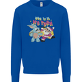 Easter Rabbit vs Santa Claus Funny Bunny Egg Kids Sweatshirt Jumper Royal Blue