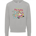Easter Rabbit vs Santa Claus Funny Bunny Egg Kids Sweatshirt Jumper Sports Grey