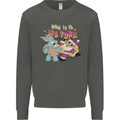 Easter Rabbit vs Santa Claus Funny Bunny Egg Kids Sweatshirt Jumper Storm Grey