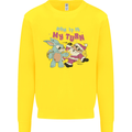 Easter Rabbit vs Santa Claus Funny Bunny Egg Kids Sweatshirt Jumper Yellow