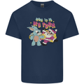 Easter Rabbit vs Santa Claus Funny Bunny Egg Kids T-Shirt Childrens Navy Blue