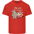 Easter Rabbit vs Santa Claus Funny Bunny Egg Kids T-Shirt Childrens Red