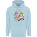 Easter Rabbit vs Santa Claus Funny Bunny Egg Mens 80% Cotton Hoodie Light Blue