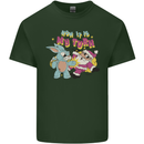 Easter Rabbit vs Santa Claus Funny Bunny Egg Mens Cotton T-Shirt Tee Top Forest Green