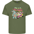 Easter Rabbit vs Santa Claus Funny Bunny Egg Mens Cotton T-Shirt Tee Top Military Green