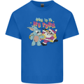 Easter Rabbit vs Santa Claus Funny Bunny Egg Mens Cotton T-Shirt Tee Top Royal Blue
