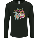 Easter Rabbit vs Santa Claus Funny Bunny Egg Mens Long Sleeve T-Shirt Black