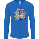Easter Rabbit vs Santa Claus Funny Bunny Egg Mens Long Sleeve T-Shirt Royal Blue