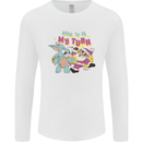 Easter Rabbit vs Santa Claus Funny Bunny Egg Mens Long Sleeve T-Shirt White