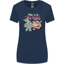 Easter Rabbit vs Santa Claus Funny Bunny Egg Womens Wider Cut T-Shirt Navy Blue