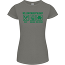 Eat Drink Be Irish St Patricks Day Womens Petite Cut T-Shirt
