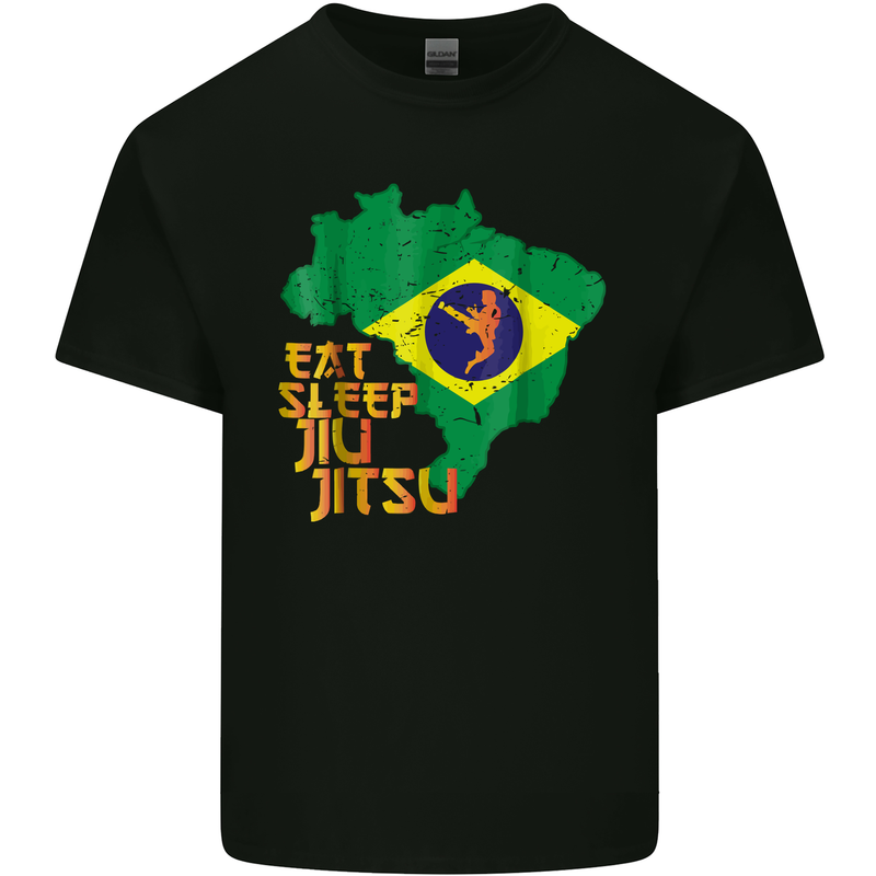 Eat Sleep Brazilian Jiu Jitsu MMA Kids T-Shirt Childrens Black