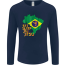 Eat Sleep Brazilian Jiu Jitsu MMA Mens Long Sleeve T-Shirt Navy Blue