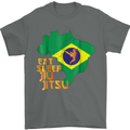 Eat Sleep Brazilian Jiu Jitsu MMA Mens T-Shirt 100% Cotton Charcoal