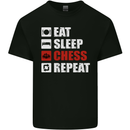 Eat Sleep Chess Repeat Player Kids T-Shirt Childrens Black