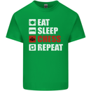 Eat Sleep Chess Repeat Player Kids T-Shirt Childrens Irish Green
