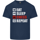 Eat Sleep Chess Repeat Player Kids T-Shirt Childrens Navy Blue