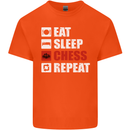Eat Sleep Chess Repeat Player Kids T-Shirt Childrens Orange