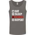 Eat Sleep Chess Repeat Player Mens Vest Tank Top Charcoal