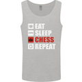 Eat Sleep Chess Repeat Player Mens Vest Tank Top Sports Grey