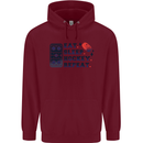 Eat Sleep Hockey Repeat Ice Street Childrens Kids Hoodie Maroon