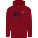 Eat Sleep Hockey Repeat Ice Street Childrens Kids Hoodie Red