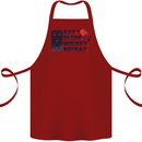 Eat Sleep Hockey Repeat Ice Street Cotton Apron 100% Organic Maroon