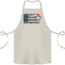 Eat Sleep Hockey Repeat Ice Street Cotton Apron 100% Organic Natural