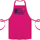 Eat Sleep Hockey Repeat Ice Street Cotton Apron 100% Organic Pink
