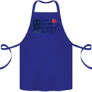Eat Sleep Hockey Repeat Ice Street Cotton Apron 100% Organic Royal Blue