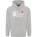 Eat Sleep Hockey Repeat Ice Street Funny Childrens Kids Hoodie Sports Grey