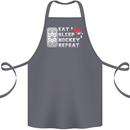 Eat Sleep Hockey Repeat Ice Street Funny Cotton Apron 100% Organic Steel