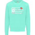 Eat Sleep Hockey Repeat Ice Street Funny Kids Sweatshirt Jumper Peppermint