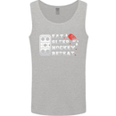 Eat Sleep Hockey Repeat Ice Street Funny Mens Vest Tank Top Sports Grey