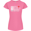 Eat Sleep Hockey Repeat Ice Street Funny Womens Petite Cut T-Shirt Azalea