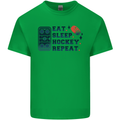 Eat Sleep Hockey Repeat Ice Street Kids T-Shirt Childrens Irish Green
