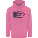 Eat Sleep Hockey Repeat Ice Street Mens 80% Cotton Hoodie Azelea