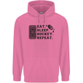 Eat Sleep Hockey Repeat Street Ice Funny Mens 80% Cotton Hoodie Azelea