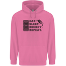 Eat Sleep Hockey Repeat Street Ice Funny Mens 80% Cotton Hoodie Azelea
