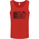 Eat Sleep Hockey Repeat Street Ice Funny Mens Vest Tank Top Red