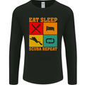 Eat Sleep Scuba Repeat Funny Scuba Diving Diver Mens Long Sleeve T-Shirt Black