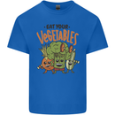 Eat Your Vegetables Funny Vegan Vegetarian Mens Cotton T-Shirt Tee Top Royal Blue