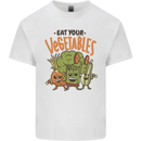 Eat Your Vegetables Funny Vegan Vegetarian Mens Cotton T-Shirt Tee Top White