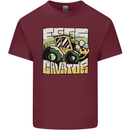 EggsCavator Funny Easter Excavator Mens Cotton T-Shirt Tee Top Maroon