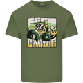 EggsCavator Funny Easter Excavator Mens Cotton T-Shirt Tee Top Military Green