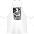 Electric Guitar Mona Lisa Rock Music Player Cotton Apron 100% Organic White