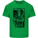 Electric Guitar Mona Lisa Rock Music Player Kids T-Shirt Childrens Irish Green